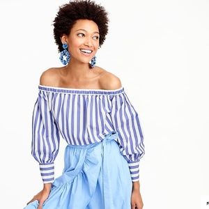 J Crew Thomas Mason off the shoulder top sz 0 NWT